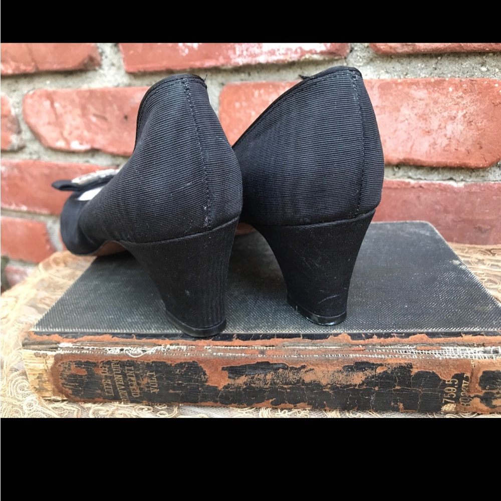 Vintage 70s Andrew Geller Pumps With Rhinestones Sz 7 1/2 Elegant Women's Shoes - Picture 4 of 7